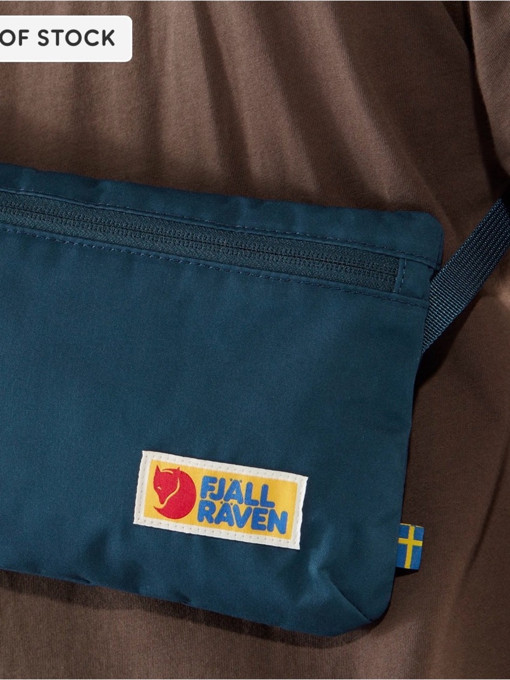 Fjallraven Crossbody Sling Bag in Teal with Yellow Logo Patch
